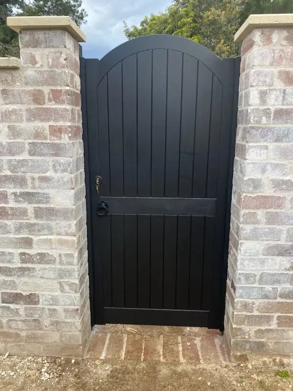 Hampton Mk M solid pedestrian gate with flush T&G face and deep rails, primed