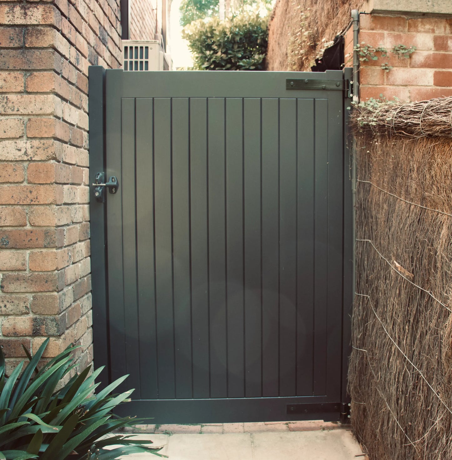 Collaroy Solid timber pedestrian gate with flush face, installed in Wahroonga